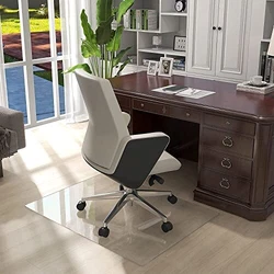Our high quality glass chair mat is suitable for all flooring types including carpet, hardwood, tile and rugs!...