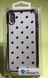 The polka dots are rose gold in color.