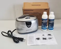 Magnasonic Professional Ultrasonic Jewelry Eyeglass Cleaner + 2 Solution Bottles. Comes with box, Manual and 2-8 oz...