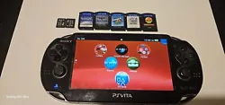 This psvita comes with 2 storage cards you can pick one of the 5 games its also been hacked before.