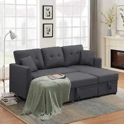 Reversible Sectional Sofa:This set includes a left corner seat, right facing corner seat. The chaise of the couch can...