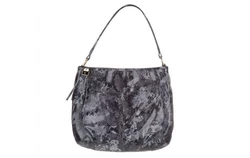 The single shoulder strap makes for easy carrying. From B. Makowsky. Body/trim 100% leather; lining 100% polyester.