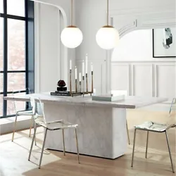 Floating lightly on thin nickel legs, seat is a clear choice for any modern table. Steel legs with nickel finish. Clear...