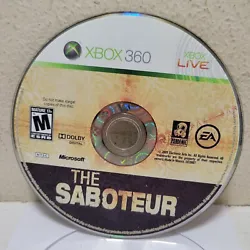 The Saboteur (Xbox 360, 2009) DISC ONLY.   please wait 2-3 days until an update on your tracking shows! I will ship via...