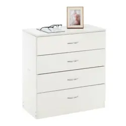 This drawer dresser is made of high quality material. What a wonderful MDF Wood Simple 4-Drawer Dresser! It is made of...