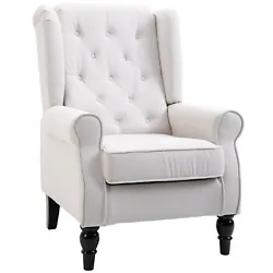 Bring style and character to your living space with this Tufted Accent Chair from HomCom. The breathable fabric encases...