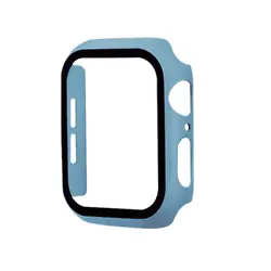 For Apple Watch 38mm Hard PC Bumper Case with Tempered Glass LIGHT BLUE For Apple Watch 38mm Hard PC Bumper Case with...