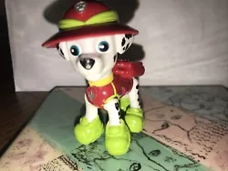 This collectible Paw Patrol action figure features Marshall, the brave fire dog, in a jungle rescue theme. The figure...