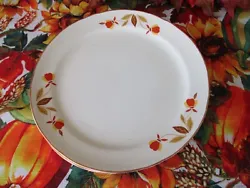 This is a lot of 6 Hall Autumn Leaf Jewel Tea Superior Dinnerware 7” dessert plates, Gold Edge. They have been used....