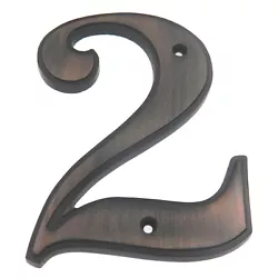 One number per card. Easy to Install; Rust-Resistant Finish; Screws Included. Bold Stylish Font in an Aged Bronze...