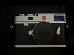 Leica M10 24 MP Digital Camera - Silver chrome. Comes with box, charger, 2 Leica Batteries, leather half case, Leica...