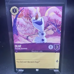 2023 Disney Lorcana TCG #52/204 Olaf Holo Foil. Condition is Ungraded. Shipped with eBay Standard Envelope for Trading...