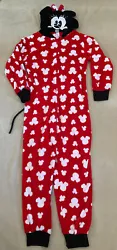 Disney Minnie mouse pajama sleeper medium womens plush with EARS & TAIL!. So cute and fun