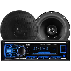 Two 6.5” Full Range 2-Way 250 Watt (Pair) speakers. Bluetooth connection lets you seamlessly hook up and stream music...