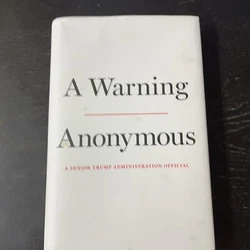 A Warning by Anonymous (2019, Hardcover).