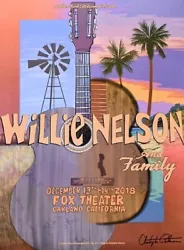 December 13 – 14, 2018. Designed & Signed by Chris Peterson. Willie Nelson & Friends.