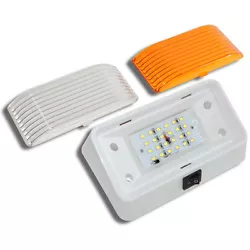 New LED Rectangle Porch Light W/ON/OFF Switch 220LUM Cool White Description: ---LED White Rectangle Porch Light Fixture...