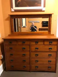 Cherry Stain. All 18 drawers in set are solid cedar, dovetailed into solid oak. Naugatuck, CT.