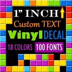 ANY TEXT,ANY COLOR, ANY FONT Personalized Vinyl Lettering Sticker Car Wall Truck. Model: Custom Decal (20 CHARACTERS...