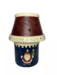 jar candle holder Santa Claus, For Medium Jar Candles, Candle Not Included.