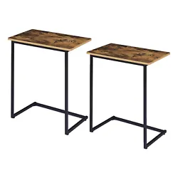 Multiple Functions: This end table boasts a large tabletop sized 23.6”L x 13.9”W and a reasonable height of...