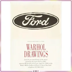 Andy Warhol Catalog 1988 from the personal estate of the artist spanning the years 1953 to 1987 for a New York City...