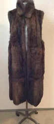 Genuine Opposum Fur Long Vest Liner GORGEOUS. 100% genuine opposum from New Zealand. Long coat liner, can be worn as a...