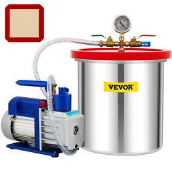 Are you looking for a portable and efficient vacuum chamber kit?. Why Choose VEVOR?. This rotary vane vacuum pump has...