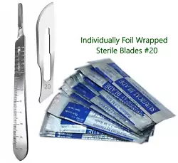 The disposable scalpel blades are sterilized by gamma radiation. Sterile scalpel blades are individually wrapped in...