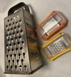 Vintage Bromco Heavy Duty Metal Cheese Grater Shredder Veg Slicer USA. either for farmhouse display or actual use....