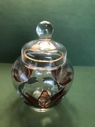 Art Deco decorate glass vase with top cap closure, beautiful details, hand made, artists unknown, age unknown, in great...