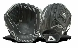 11.5” pattern two-tone, B-hive web, serious high level youth glove was designed with the Akadema Grasp Clasp Wrist...
