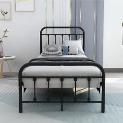 Headboard & footboard, no need for extra. 13 in under bed clearance. under bed clearance, provides enough. No Box...