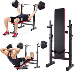 【 QUICK SETUP 】 : Easy assembly is needed with all necessary hardware and instructions provided. Adjustable Barbell...