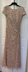 Adrianna Papell Formal Dress Blush Pink Sequin Long Size 8. Only worn once, smoke-free, and pet free home. Needs to be...
