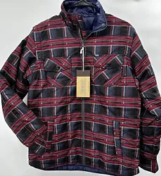 Levis Plaid / Blue Reversible Quilted Jacket Full Zip Size Medium New. This is NWT and is reversible. The reverse side...