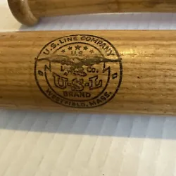 VINTAGE ANTIQUE US LINE COMPANY MINI WOODEN BASEBALL BATS WESTFIELD MASS. SELLING AS IS AS FOUND CONDITION FROM A LOCAL...