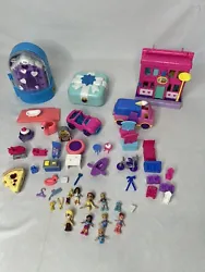 Lot of Polly Pocket Compact Playsets Car Ice Cream Truck Accessories 2017 & 2018. Please see picture for condition....