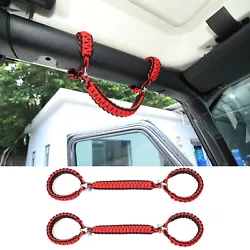 Fit For Jeep Wrangler JK JL JT Rubicon Sahara Sport 2007-2018 2019 2020 2021 2022. Material: High quality Paracord...