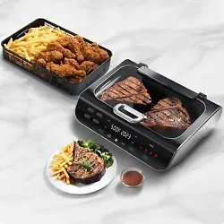 Gourmia’s Smokeless Grill & Air Fryer Food Station is perfect for all year long barbequing and dining. Grill all your...