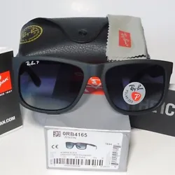 Unisex Ray-Ban Justin RB4165 Sunglasses - Black/Gray. · MODEL NUMBER : RB4165. · Lenses Color: Gray. · (1) RAY-BAN...