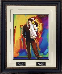 Frank Sinatra Photo by Peter Max Framed w/ Laser Engraved Signature. - 16X20 PHOTOGRAPH- LASER ENGRAVED SIGNATURES OF...