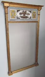 EXCEPTIONAL NEW YORK CITY EARLY 19TH CENTURY EGOLMISE PANELED FEDERAL MIRROR. Bay Colony Antiques is a dedicated group...