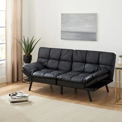 This futon showcases a clean silhouette to the fullest, making it perfect for adding a modern flair to any living...
