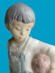Lladro Daisa Golden Memories Figurine Boy Soccer Ball Football 1991. In very good condition. Please see pictures for...