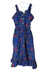 Vintage Buffy Buffington Strawberry Flower Print Dress Girls Size M 10/12. Great condition missing belt. Adorable...