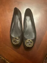 Womens Gucci GG Slip On Ballet Flats Shoes Size 40/ US 10. Very preowned condition . Please look closely at photos....