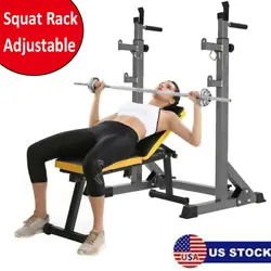 The squat rack is made of high-quality steel, which is sturdy and durable, providing maximum safety and maximum load...