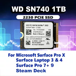 1 x WD 1TB 2230 PC SN740. It is your responsibility to ensure this works with your system. Steam Deck. Capacity - 1TB...
