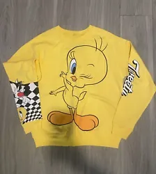 Vintage looney tunes yellow tweety bird sweatshirt.